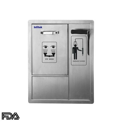 غرفة دش الطوارئ وغسل العيون المدمجة في الحائط، EEWS-316